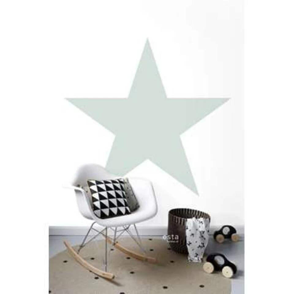 ESTAhome Fotobehang - Grote Ster - Mintgroen - 1.86 X 2.79 M - Afbeelding 4