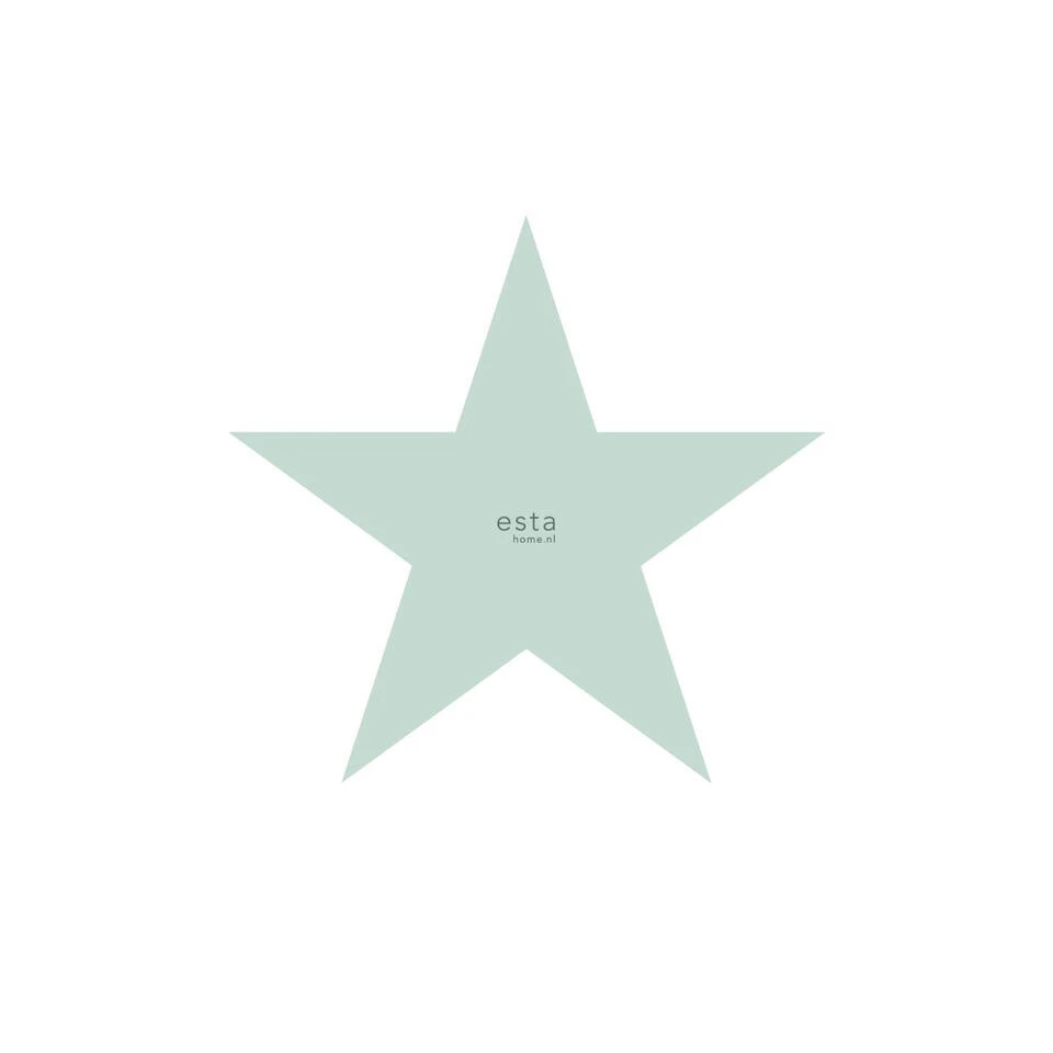 ESTAhome Fotobehang - Grote Ster - Mintgroen - 1.86 X 2.79 M