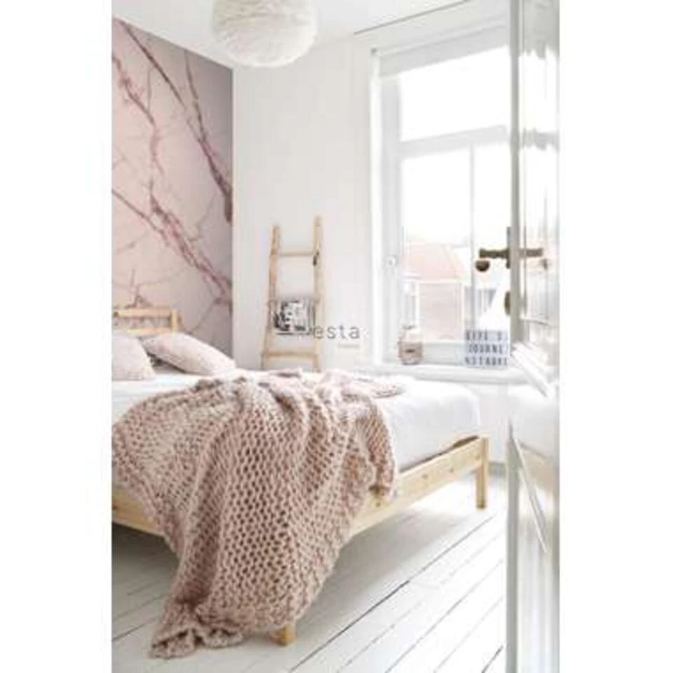 ESTAhome Fotobehang - Marmer - Grijs Roze - 3 X 2.79 M - Afbeelding 3