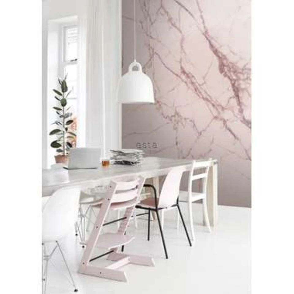 ESTAhome Fotobehang - Marmer - Grijs Roze - 3 X 2.79 M - Afbeelding 4