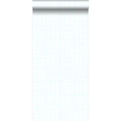 Origin Behang - Blaadjes - Wit En Mintgroen - 53 Cm X 10.05 M