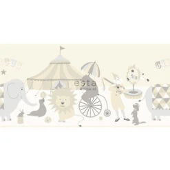 ESTAhome Behangrand - Circus Figuren