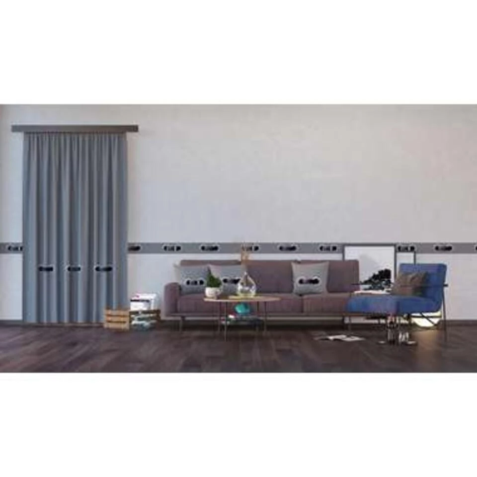 Sanders & Sanders Zelfklevende Behangrand - Riem - Grijs - 14 X 500 Cm - Afbeelding 2