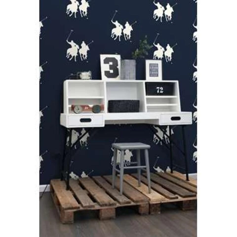 ESTAhome Behang - Polo Spelers - Marine Blauw - 53 Cm X 10,05 M - Afbeelding 3