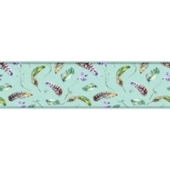 Sanders & Sanders Zelfklevende Behangrand - Veren - Vergrijsd Blauw