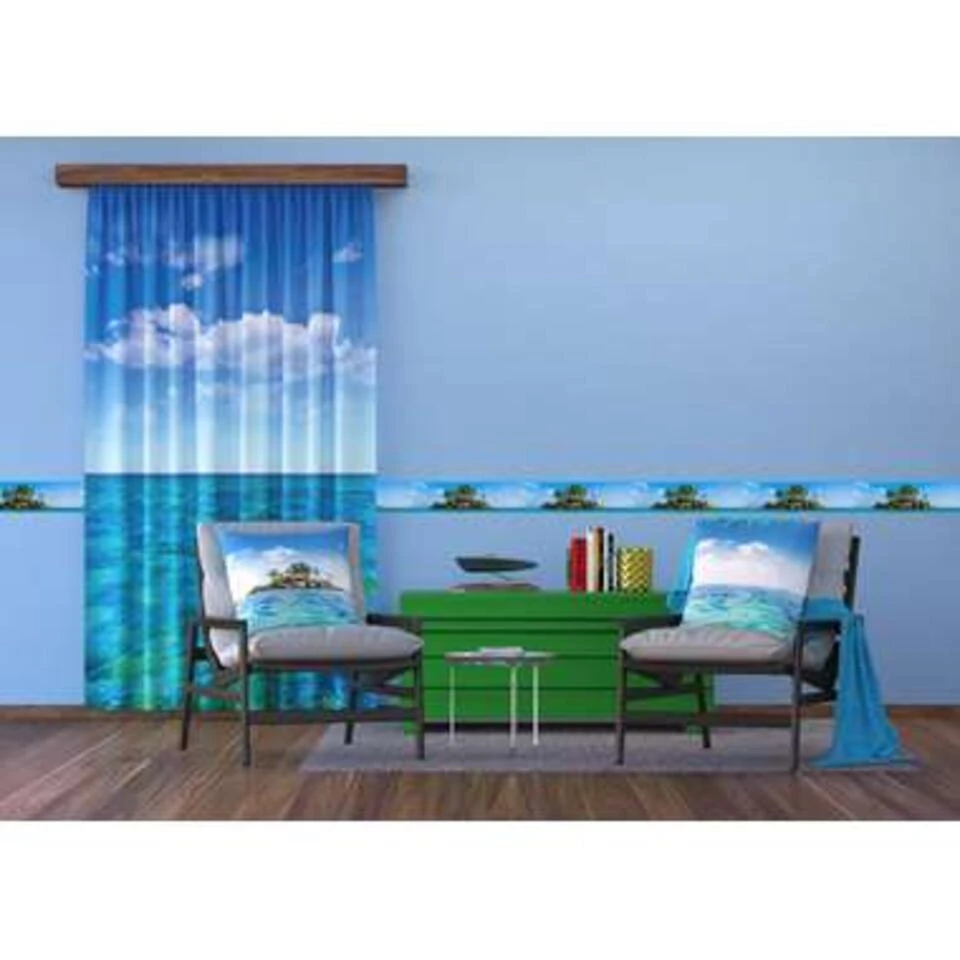 Sanders & Sanders Zelfklevende Behangrand - Eiland - Afbeelding 2