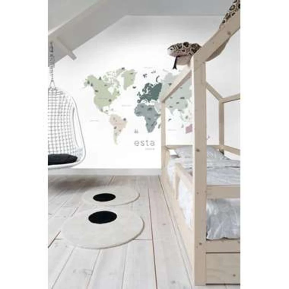 ESTAhome Fotobehang - Wereldkaart Voor Kinderen - 2 X 2,79 M - Afbeelding 3