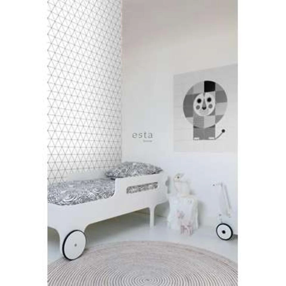 ESTAhome Behang - Grafische Driehoeken - Wit En Zwart - 0.53 X 10.05 M 4 ESTAhome Behang - Grafische Driehoeken - Wit En Zwart - 0.53 X 10.05 M - Afbeelding 4
