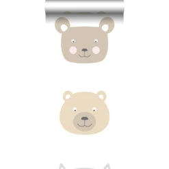 ESTAhome Behang - Dierenkoppen - Beige, Bruin En Grijs - 0.5 X 8.37 M