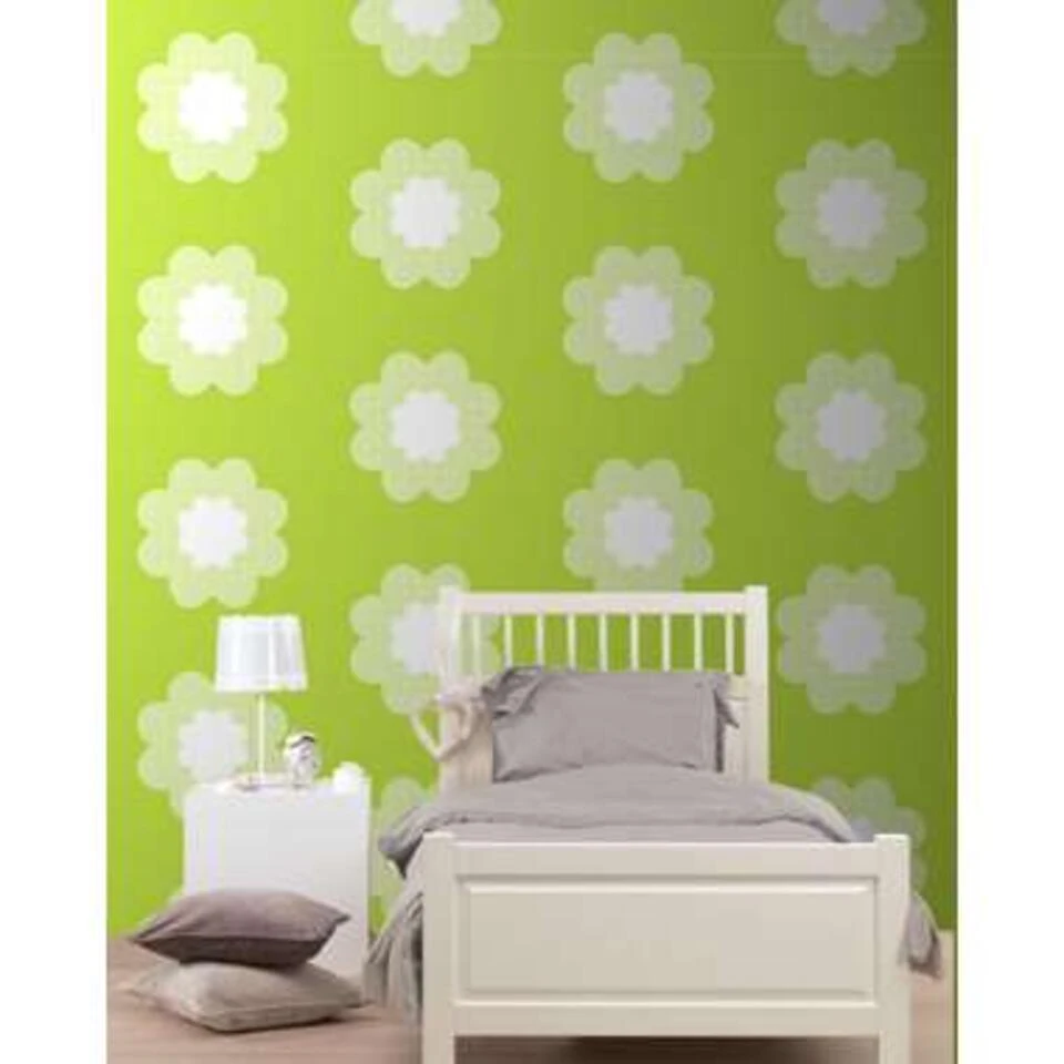 ESTAhome Behang - Kanten Bloemen - Limegroen - 53 Cm X 10,05 M - Afbeelding 4