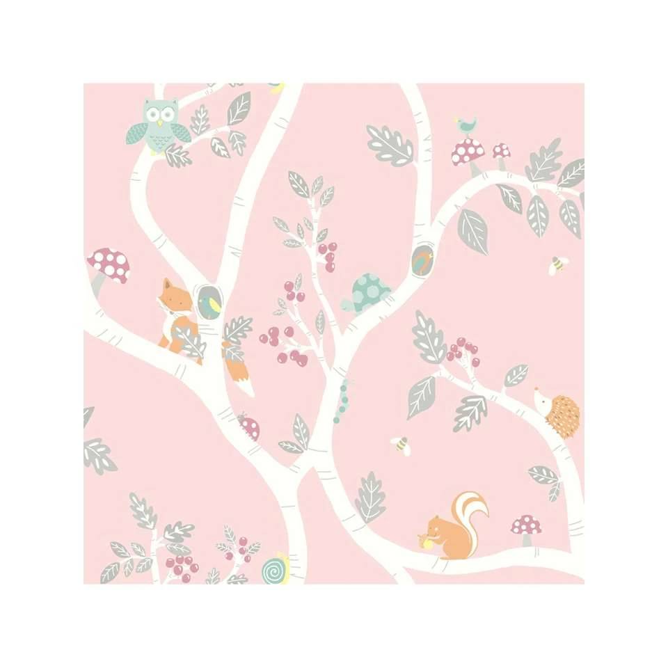Dutch Wallcoverings - Make Believe Woodland Roze - 0,53x10,05m - Afbeelding 2