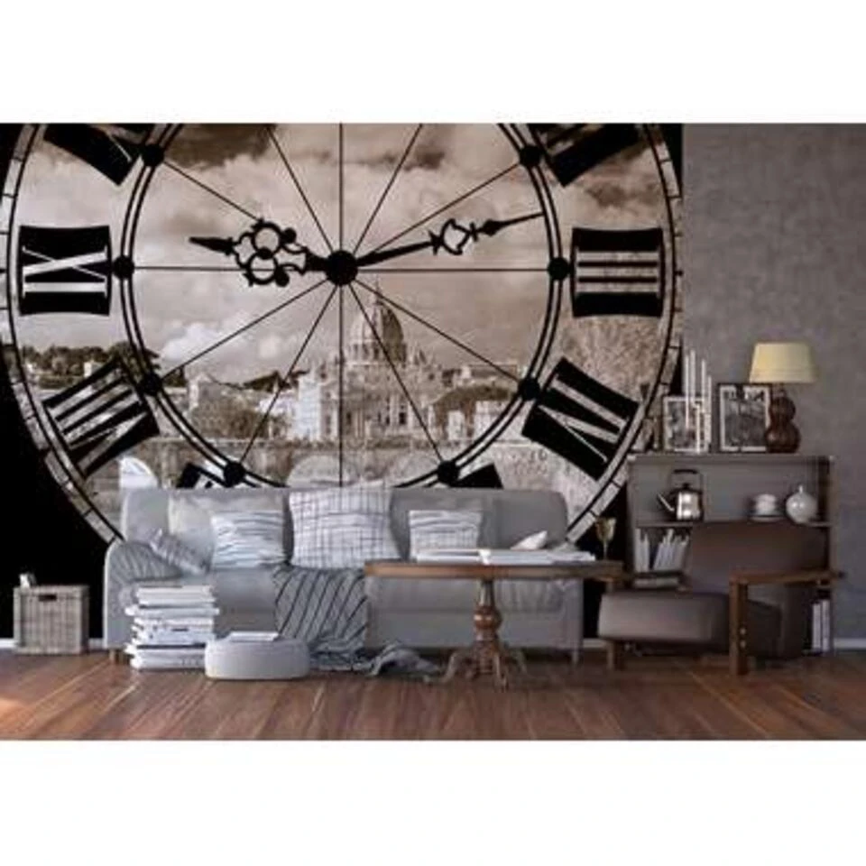 Sanders & Sanders Fotobehang - Rome - Beige En Zwart - 360 X 270 Cm - Afbeelding 2