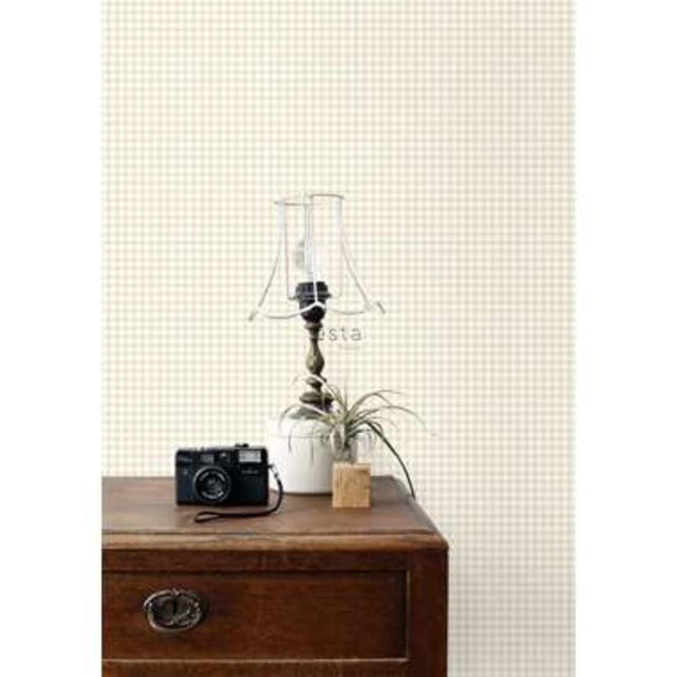 ESTAhome Behang - Ruiten - Beige - 53 Cm X 10,05 M - Afbeelding 4