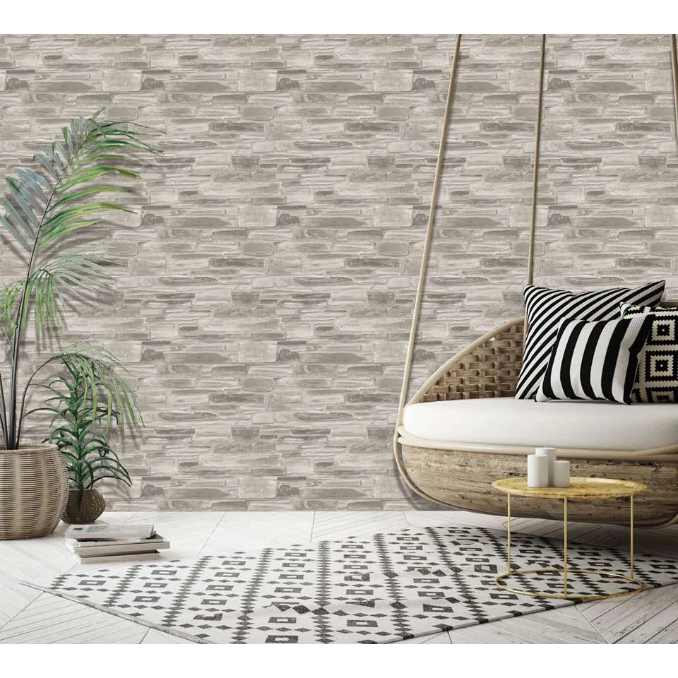 Dutch Wallcoverings - Exposure Steen Beige - 0,53x10,05m - Afbeelding 3