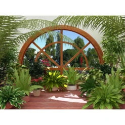 Sanders & Sanders Fotobehang - Tuinzicht - Groen, Blauw En Beige