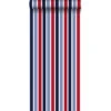 ESTAhome Behang - Strepen - Marine Blauw En Rood - 53 Cm X 10,05 M