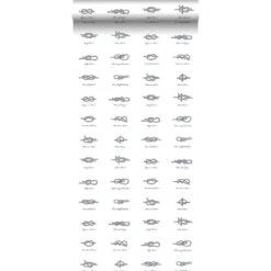 ESTAhome Behang - Knopen - Grijs - 53 Cm X 10,05 M