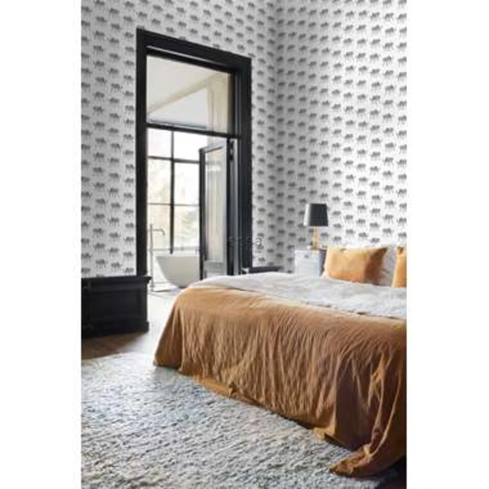 ESTAhome Behang - Panters - Zwart Wit - 0.53 X 10.05 M - Afbeelding 4