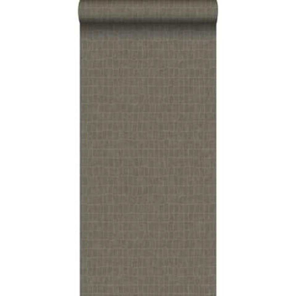 ESTAhome Behang - Krokodillenhuid - Vergrijsd Bruin - 0.53 X 10.05 M - Afbeelding 2