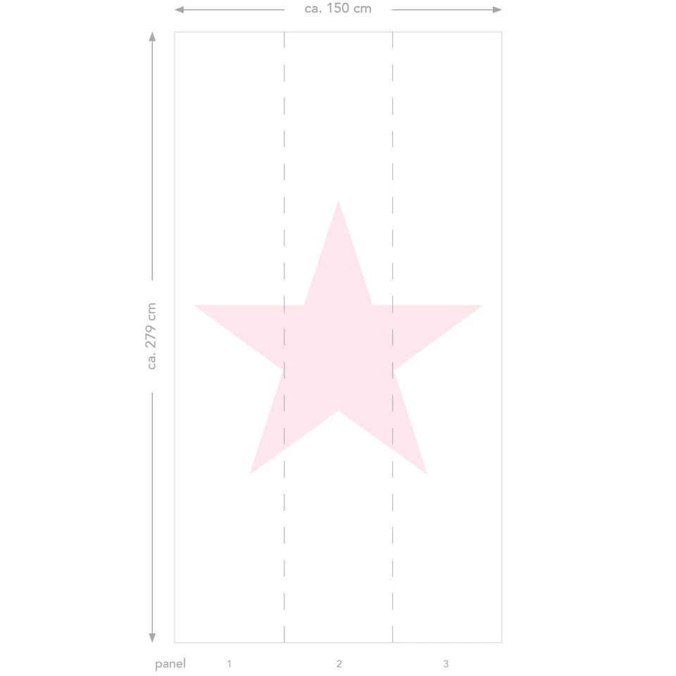 Origin Fotobehang - Sterren - Zacht Roze - 1.5 X 2.79 M - Afbeelding 4