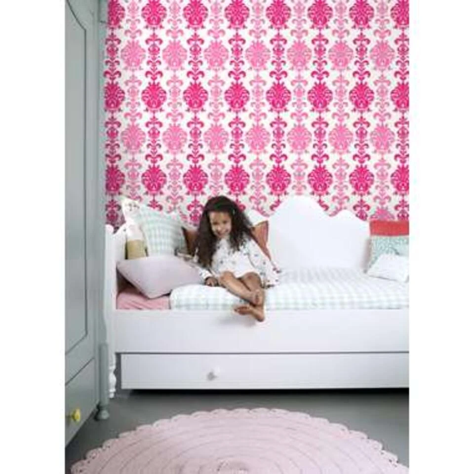 ESTAhome Behang - Barokprint - Roze - 53 Cm X 10,05 M - Afbeelding 3