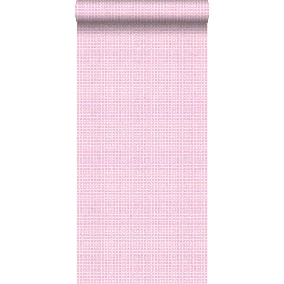 ESTAhome Behang - Fijne Stippen - Licht Roze - 53 Cm X 10,05 M