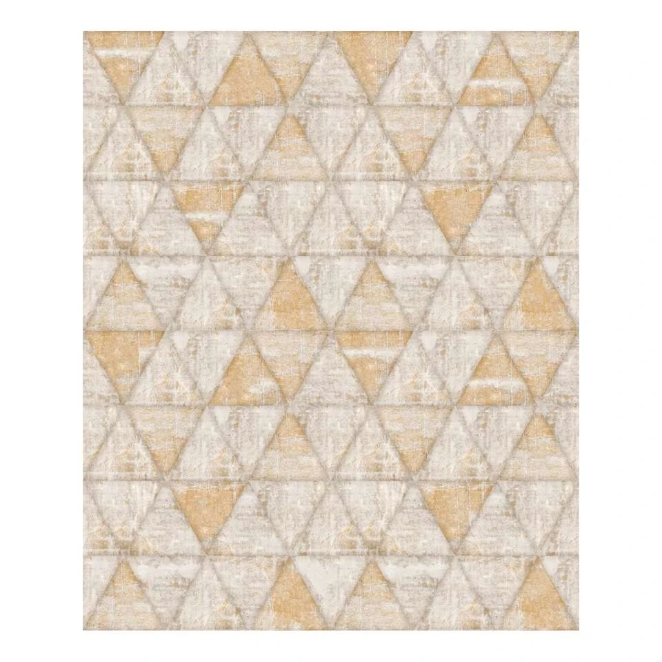 Dutch Wallcoverings - Hexagone Driehoek Beige/geel - 0,53x10,05m - Afbeelding 2