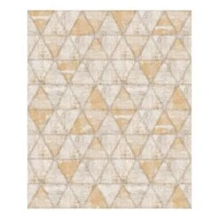 Dutch Wallcoverings - Hexagone Driehoek Beige/geel - 0,53x10,05m