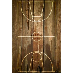 ESTAhome Fotobehang - Basketbalveld - Bruin - 186 Cm X 2.79 M