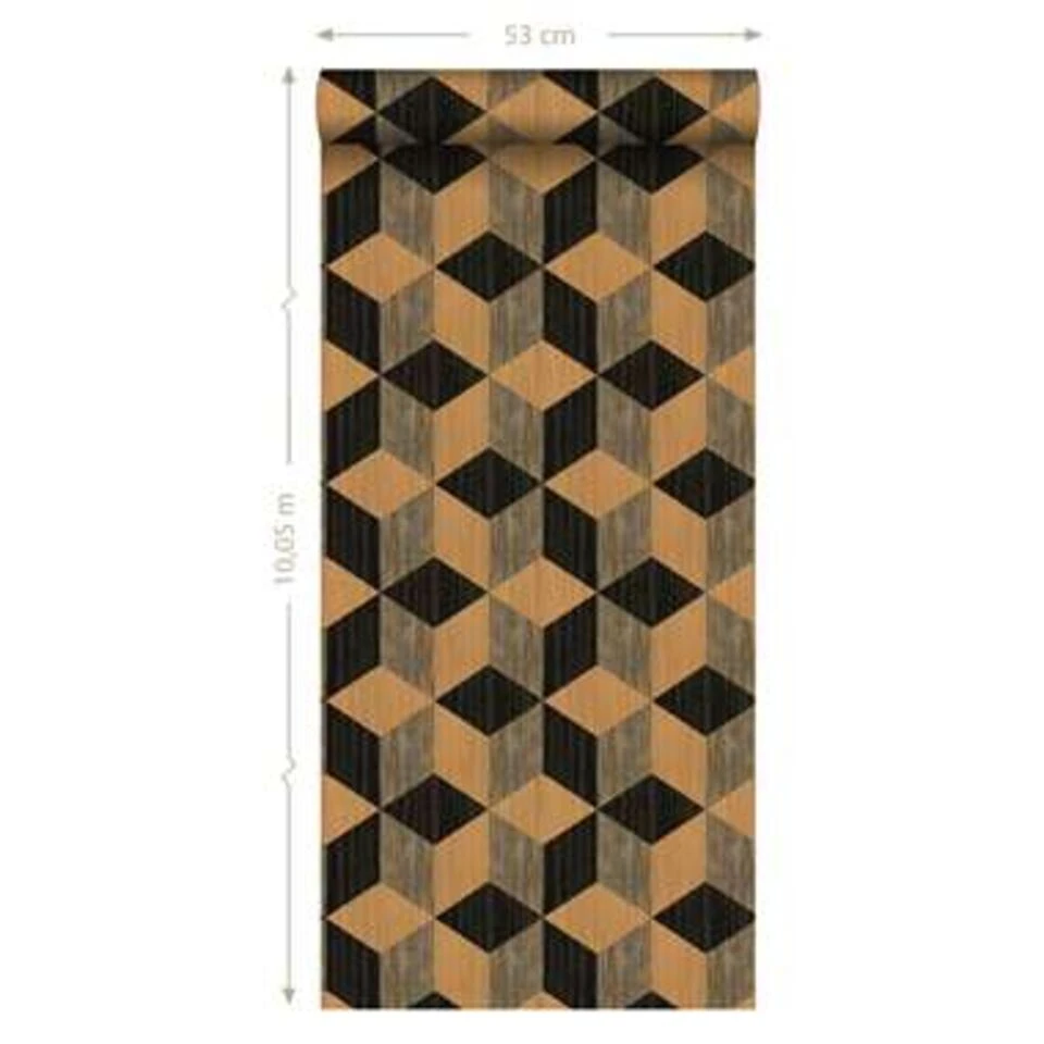 Origin Behang XXL - Grasweefsel Motief - Bruin - 46.5 Cm X 8.37 M - Afbeelding 4