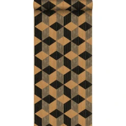 Origin Behang XXL - Grasweefsel Motief - Bruin - 46.5 Cm X 8.37 M