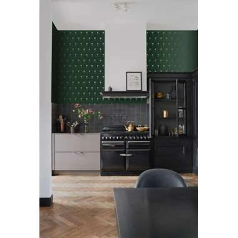 ESTAhome Behang - Palmbomen - Emerald Groen En Goud - 0.53 X 10.05 M - Afbeelding 4