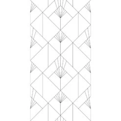 ESTAhome Fotobehang - Art Deco Motief - Wit En Zwart - 1.5 X 3 M
