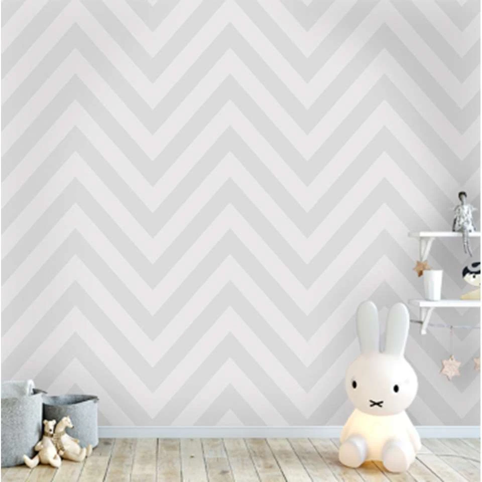 Dutch Wallcoverings - Make Believe Chevron Grijs - 0,53x10,05m - Afbeelding 3