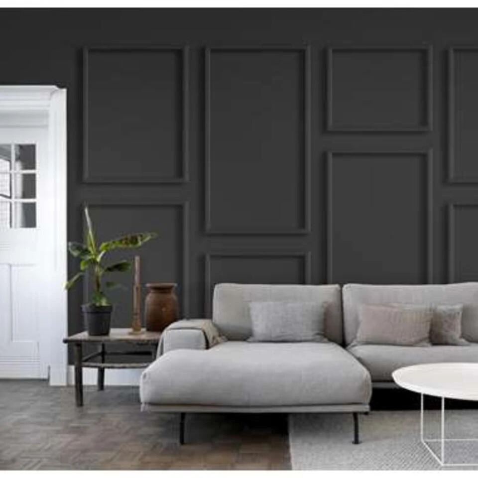 ESTAhome Fotobehang - Wandpanelen - Antraciet Grijs - 3 X 3 M - Afbeelding 3