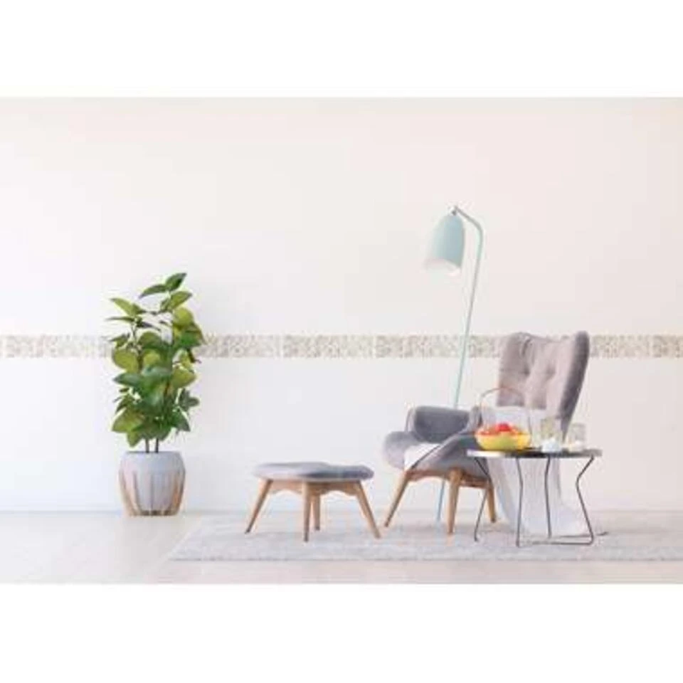 Sanders & Sanders Zelfklevende Behangrand - Vierkante Stukjes Hout - Afbeelding 2