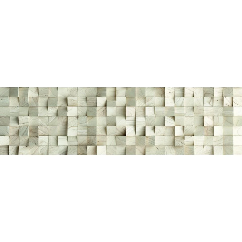 Sanders & Sanders Zelfklevende Behangrand - Vierkante Stukjes Hout