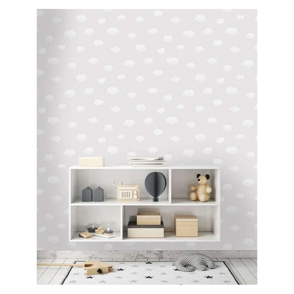 Dutch Wallcoverings - Over The Rainbow- Cloudy Sky Grey - 0,53x10,05m - Afbeelding 3