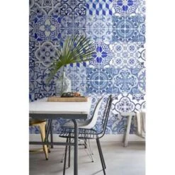 ESTAhome Behang XXL - Grote Tegels - Delfts Blauw - 46,5 Cm X 8,35 M 7 ESTAhome Behang XXL - Grote Tegels - Delfts Blauw - 46,5 Cm X 8,35 M -Sanders & Sanders winkel 1953871509 0103