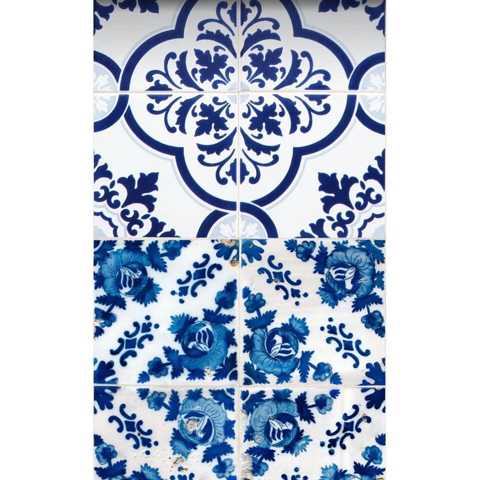 ESTAhome Behang XXL - Grote Tegels - Delfts Blauw - 46,5 Cm X 8,35 M 1 ESTAhome Behang XXL - Grote Tegels - Delfts Blauw - 46,5 Cm X 8,35 M