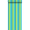 ESTAhome Behang - Strepen - Turquoise En Limegroen - 53 Cm X 10,05 M