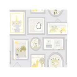 Dutch Wallcoverings - Over The Rainbow- Frames Yellw/Grey - 0,53x10,05